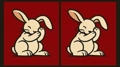 Attention Test: Can You Find 3 Differences Between the Rabbit Pictures in Just 20 Seconds?